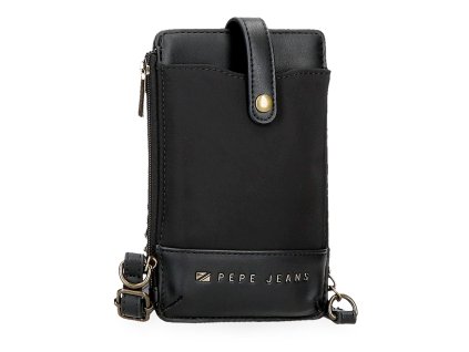 Crossbody taška na mobil s peněženkou Pepe Jeans Morgan - černá