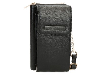 Crossbody peněženka s kapsou na mobil Pepe Jeans Elia - černá