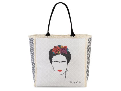 Dámská Tote kabelka Frida Kahlo 22L - černobílá