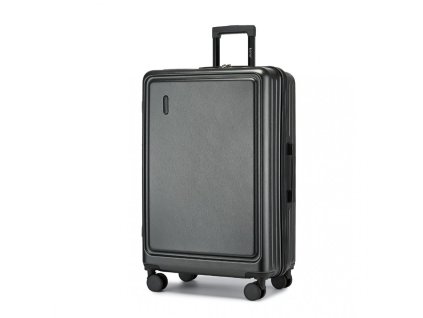 Velký pevný kufr na kolečkách KONO ABS+PC - 93.38 L - šedý