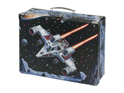 Skládací školní kufřík s kováním BAAGL Pixel Space