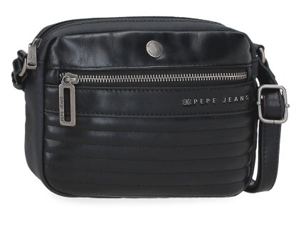 Dámská crossbody tašky Pepe Jeans Biker - černá 21cm