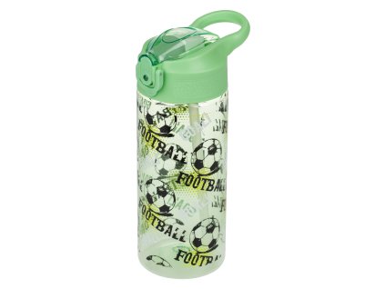 Tritanová láhev na pití s brčkem BAAGL Fotbal, 500 ml