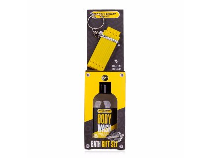 Dárkový set BATH and BODY TOOLKIT v dárkovém balení s klíčenkou mini skládací metr a sprchový gel ACCENTRA