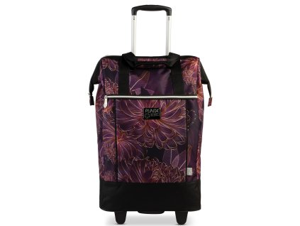 PUNTA nákupní taška na kolečkách s výsuvnou rukojetí - 40L - černá azalka