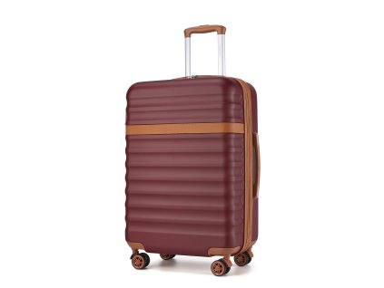Rozšířitelný ABS+PC kufr Kono s TSA zámkem - 87L - burgundy