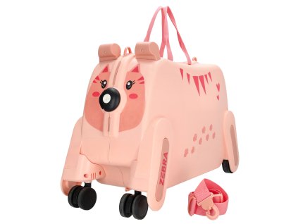 Dětský odolný PP kufr - odrážedlo - Zebra Trends Ranger 48 L - kočka