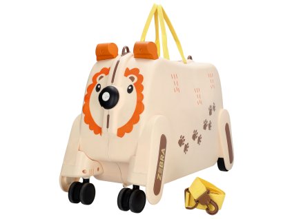 Dětský odolný PP kufr - odrážedlo - Zebra Trends Ranger 48 L - lev