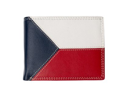 Kožená pánská peněženka Vlajka ČR - bez přezky