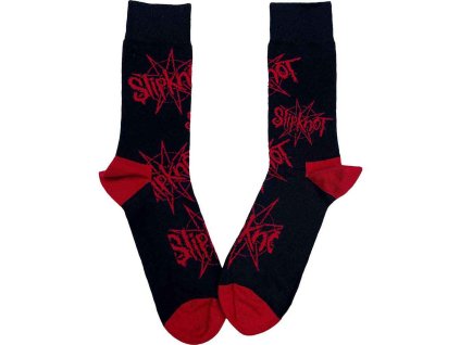 Slipknot ponožky s logem a nonagramem - černé unisex (velikost 40-45)