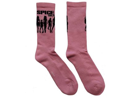 Spice Girls unisex ponožky se siluetou - růžové (velikost 40-45)