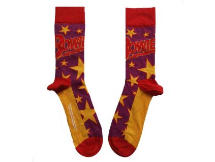 Ponožky David Bowie Stars Infill - fialové unisex (vel. 40-45)