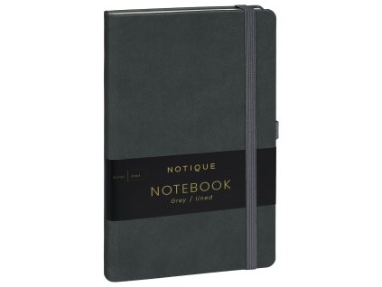 Linkovaný notes 13 × 21 cm - šedý