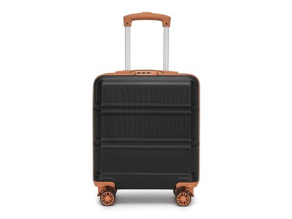 Kompaktní kabinový ABS kufr Kono 28 L - 45x36x20 - černo-hnědý