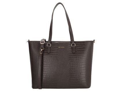 Elegantní dámská kabelka Charm London Midwood - tmavě hnědá - 15,6" (34.5x19.4 cm)