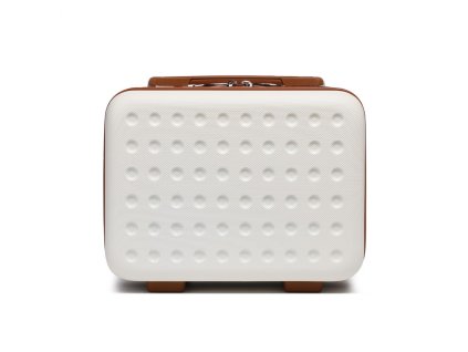 Kosmetický kufřík ABS+PC Kono - béžovo-hnědý - 11 L