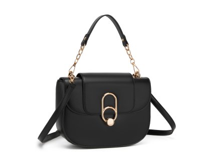 Elegantní sedlová kabelka Miss Lulu - černá