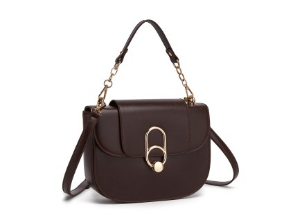Elegantní sedlová kabelka Miss Lulu - coffee