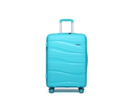 KONO Cestovní kufr na kolečkách s TSA zámkem 105L - modrý