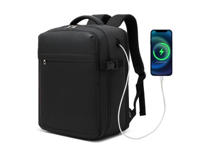 Cestovní batoh na notebook 15,6" Kono 24 L - černý - 40x30x20 cm