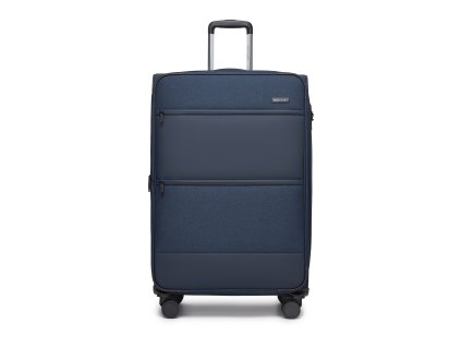 Textilní rozšířitelný kufr British Traveller 128 L - navy