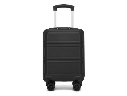 Příruční ABS+PC kufr s odnímatelnými kolečky Kono 22L - černý - 45x30x20 cm