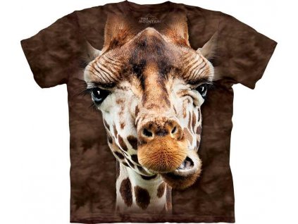 Pánské batikované triko The Mountain - Giraffe - hnědé
