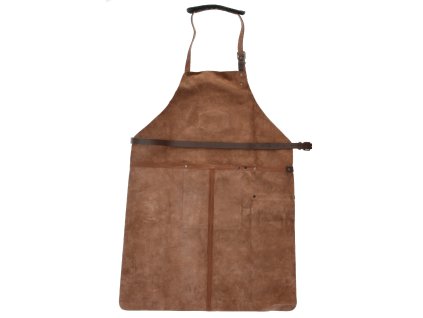 Kožená Zástěra pro milovníky grilování - Barva Cognac