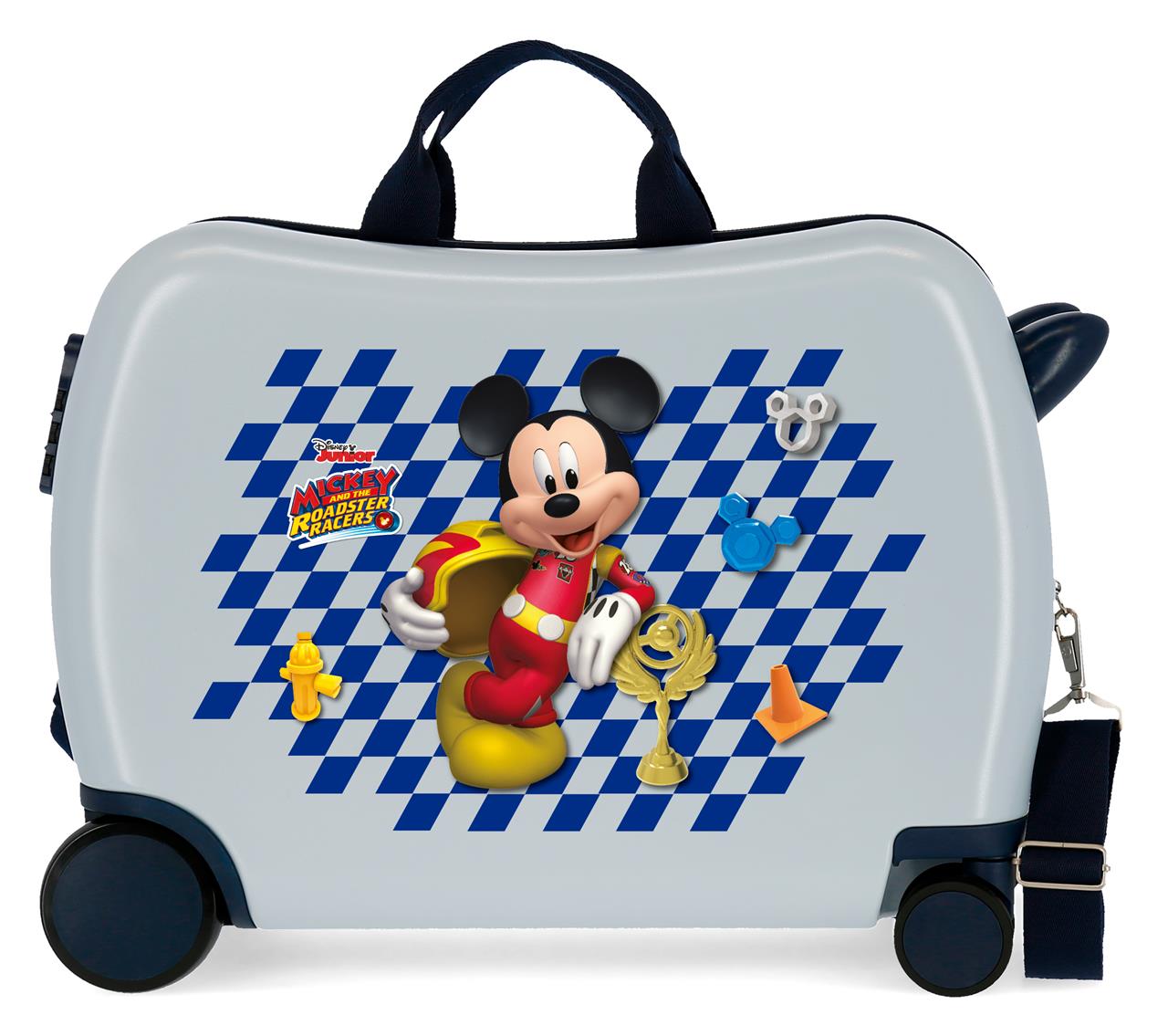Levně JOUMMABAGS Dětský kufřík na kolečkách - odražedlo - Mickey Mouse - Roadster