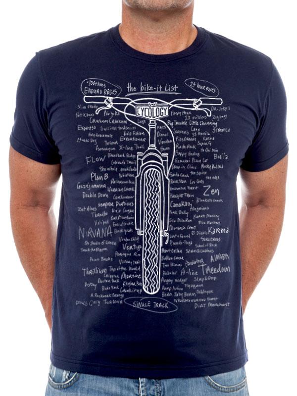 Levně Cycology Tričko Bike It List (Navy)