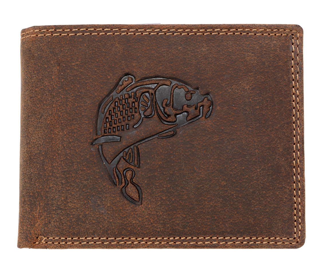 Levně Kožená peněženka Wild s kaprem