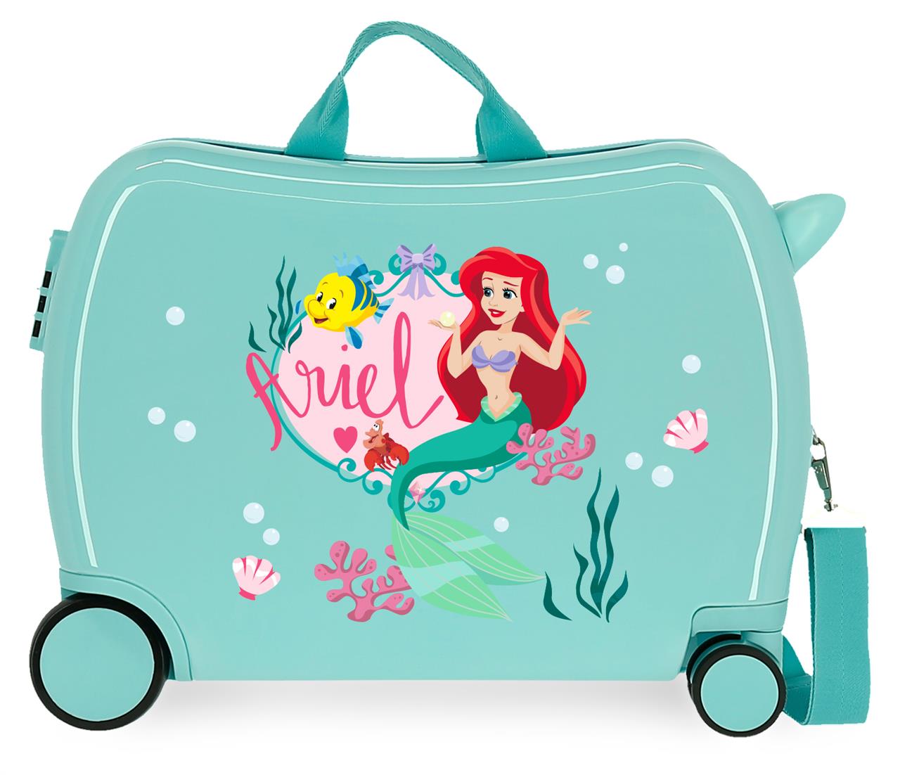 Levně JOUMMABAGS Dětský kufřík na kolečkách - odražedlo - Disney - Princess Celebration - Ariel