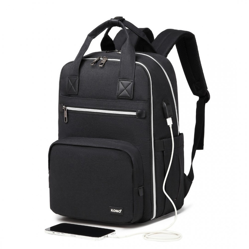 Levně Multifunkční přebalovací batoh na kočárek Kono Classic - černý