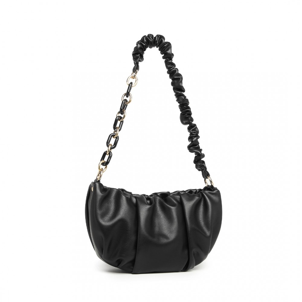 Levně Miss Lulu stylová dámská elegantní kabelka Sydney 25 cm - černá