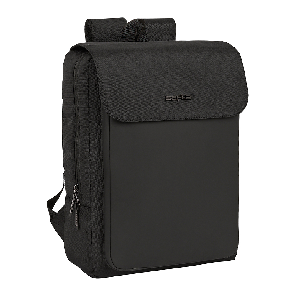 Levně SAFTA Business laptop batoh s klopou - 13.3 '' +USB port - černý - 13L