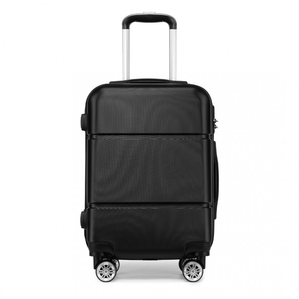 Levně KONO kabinový kufr na kolečkách - ABS - 41L - černý