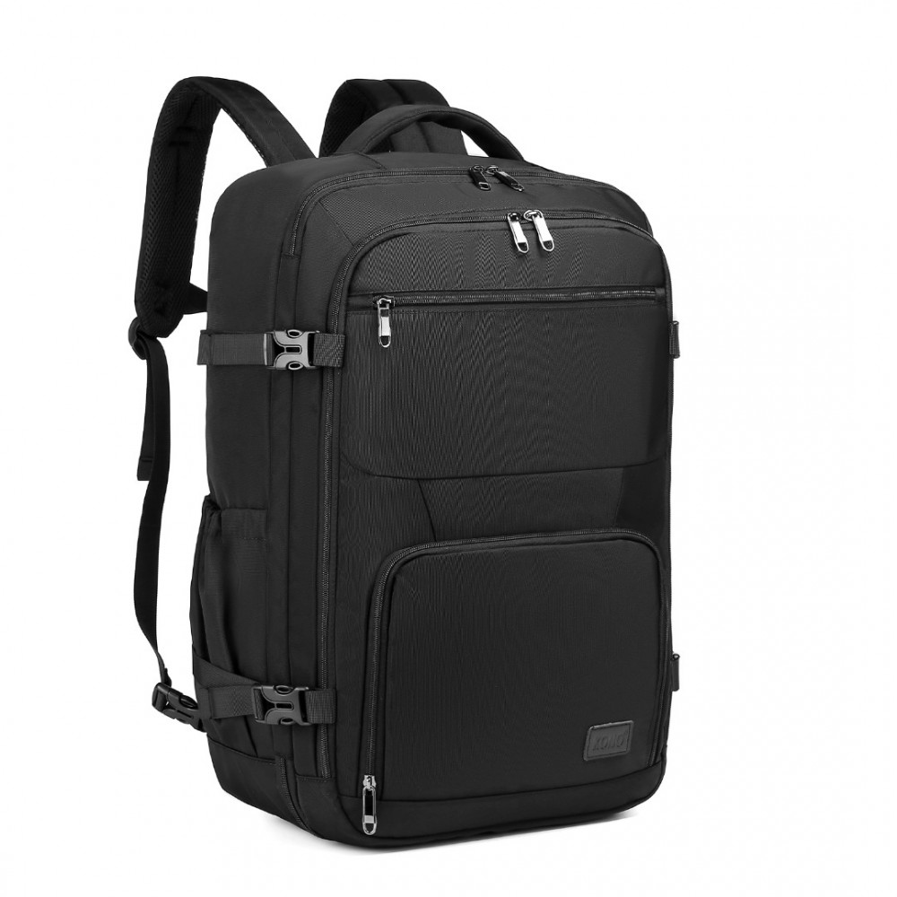 Levně KONO cestovní batoh a taška v jednom EM2207 - černý - 39L