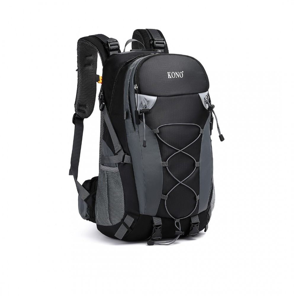 Levně KONO outdoorový sportovní / turistický batoh 40L - černo šedý