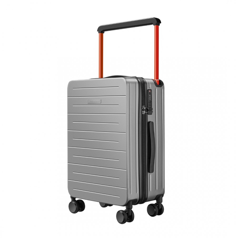KONO kabinové zavazadlo British Traveller 50L - polykarbonát - šedá