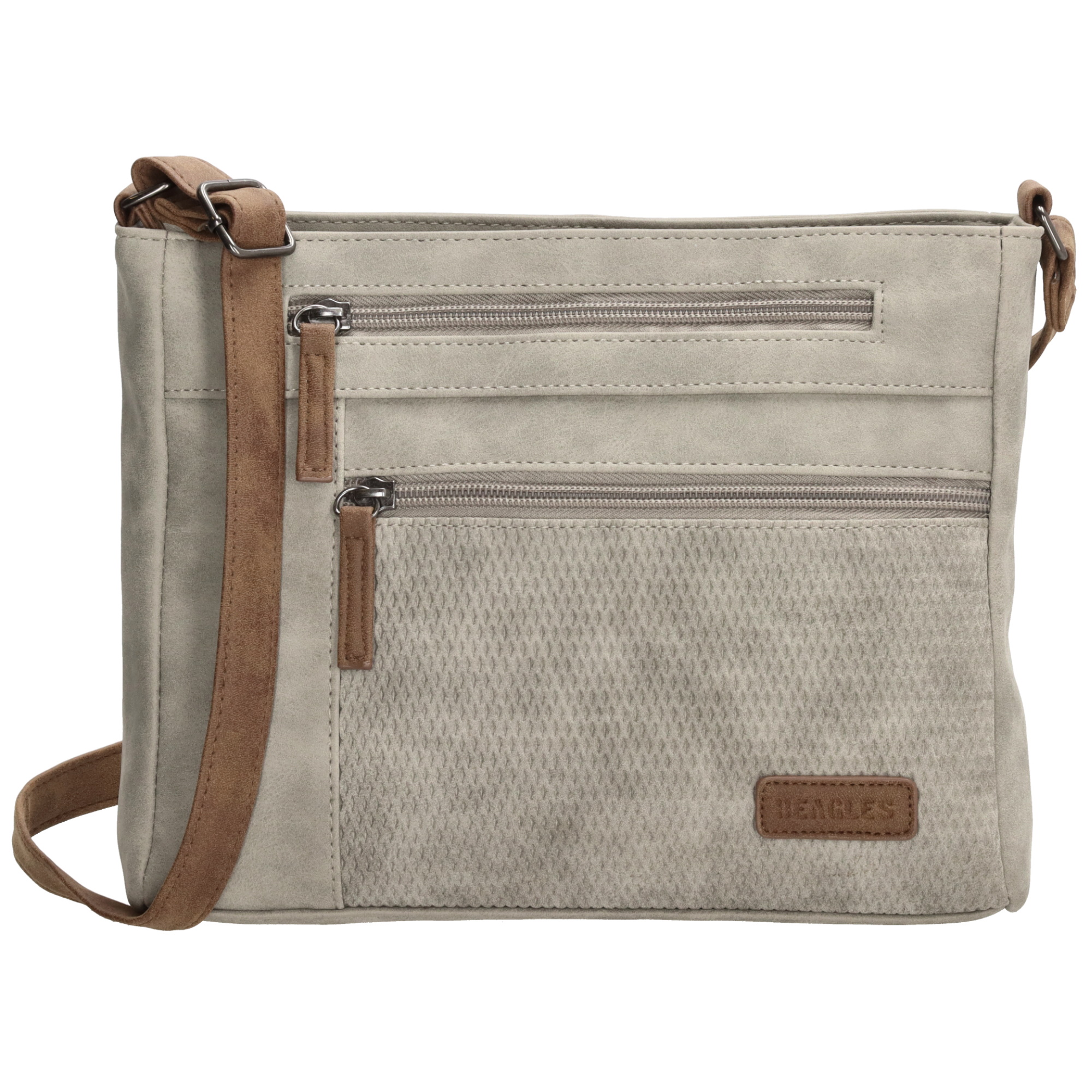 Levně Beagles Brunete dámská crossbody taška 23,50 cm - světle šedá