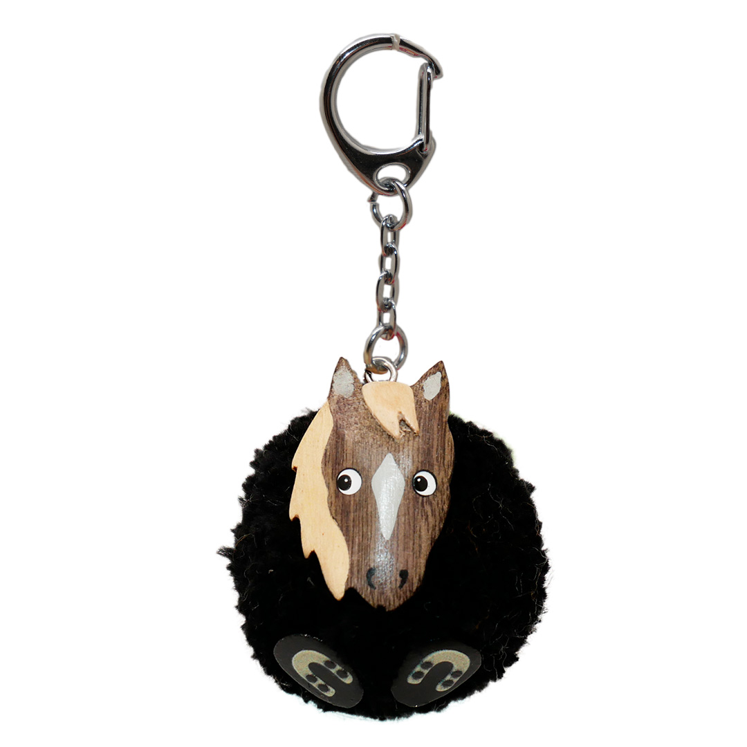 Levně Stawscy Klíčenka - Ručně vyrobený přívěsek na klíče s dřevěnými prvky - kůň