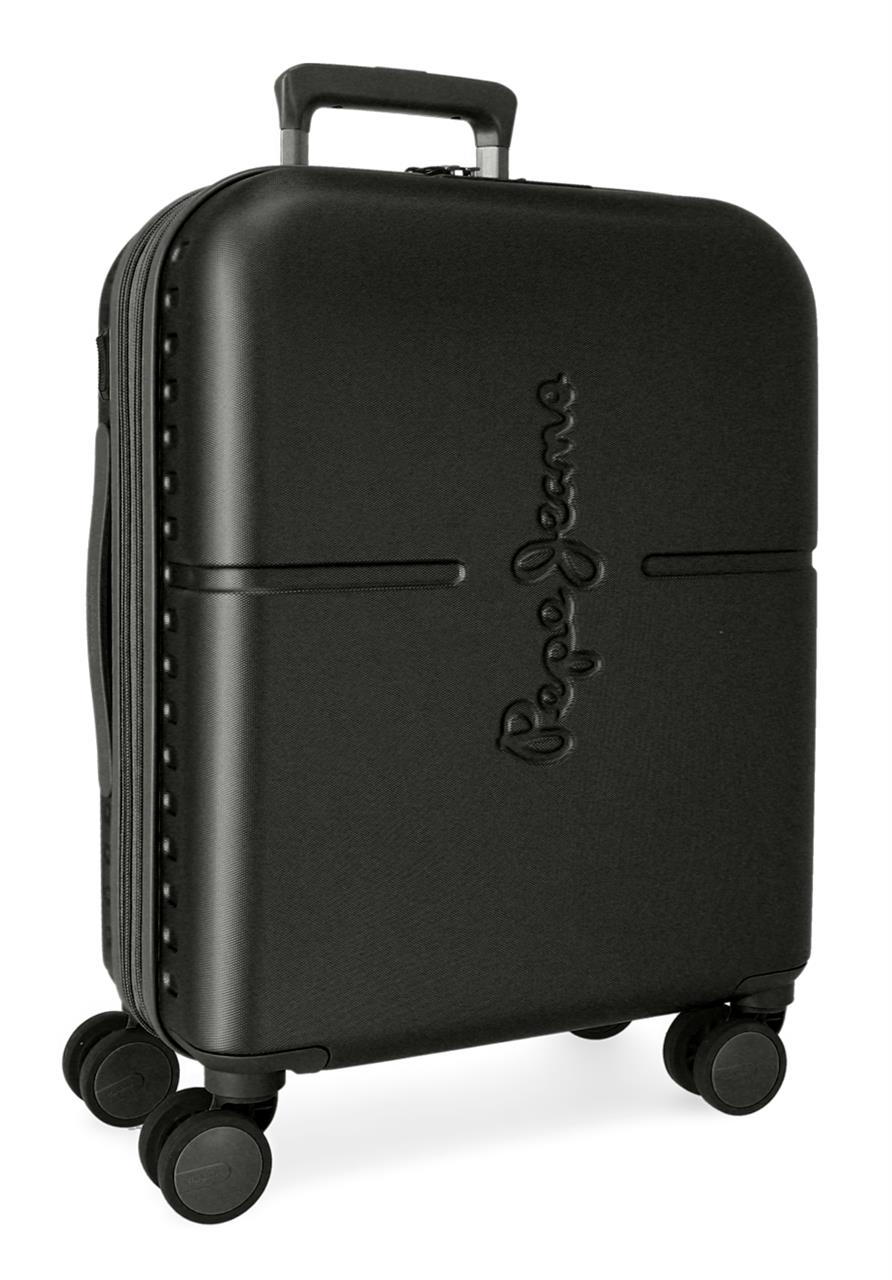 Levně Pepe Jeans rozšířitelné kabinové zavazadlo 55 cm s USB vstupem - 37L - černá