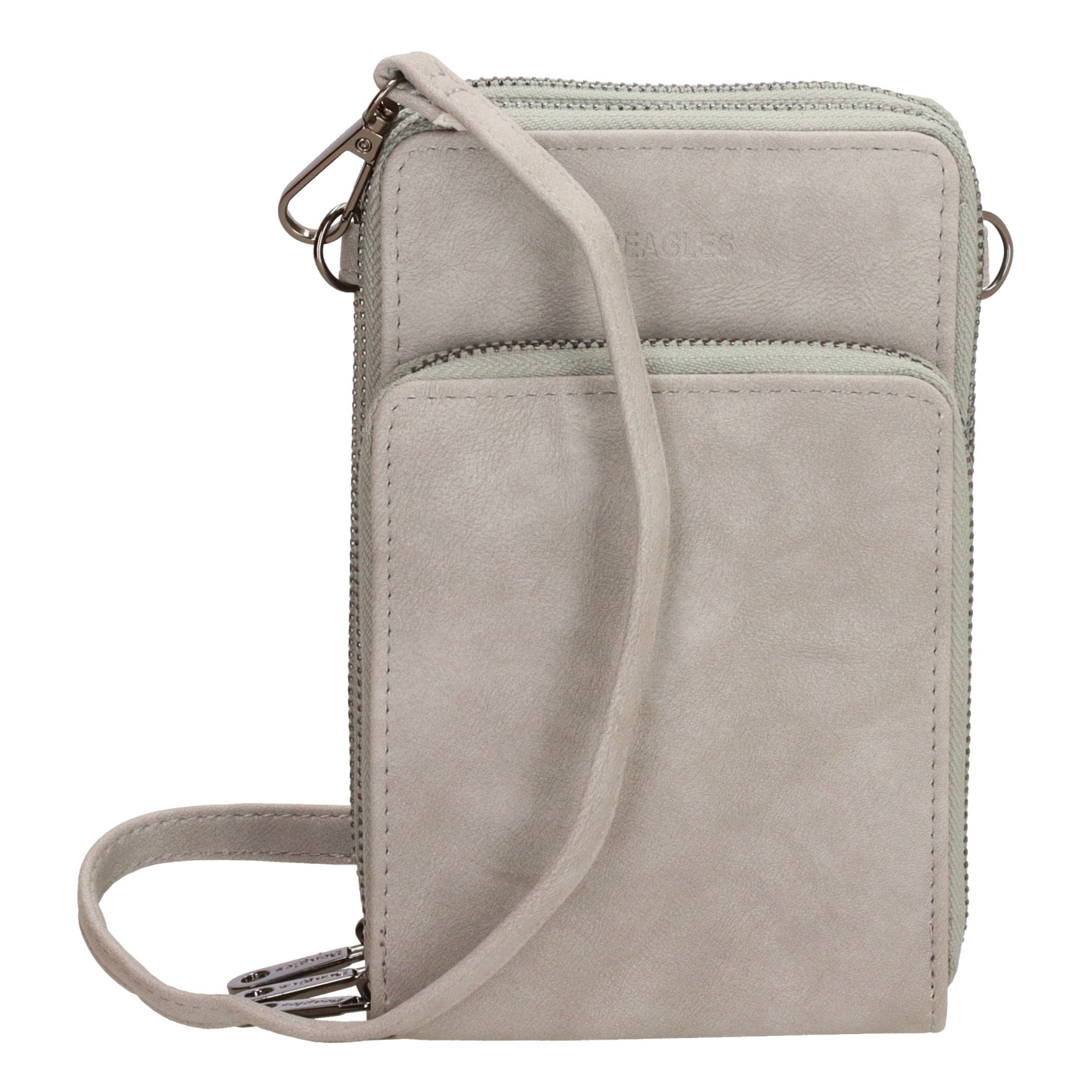 Levně Dámská kabelka na telefon/peněženka s popruhem přes rameno Beagles Marbella - světle šedá - na výšku