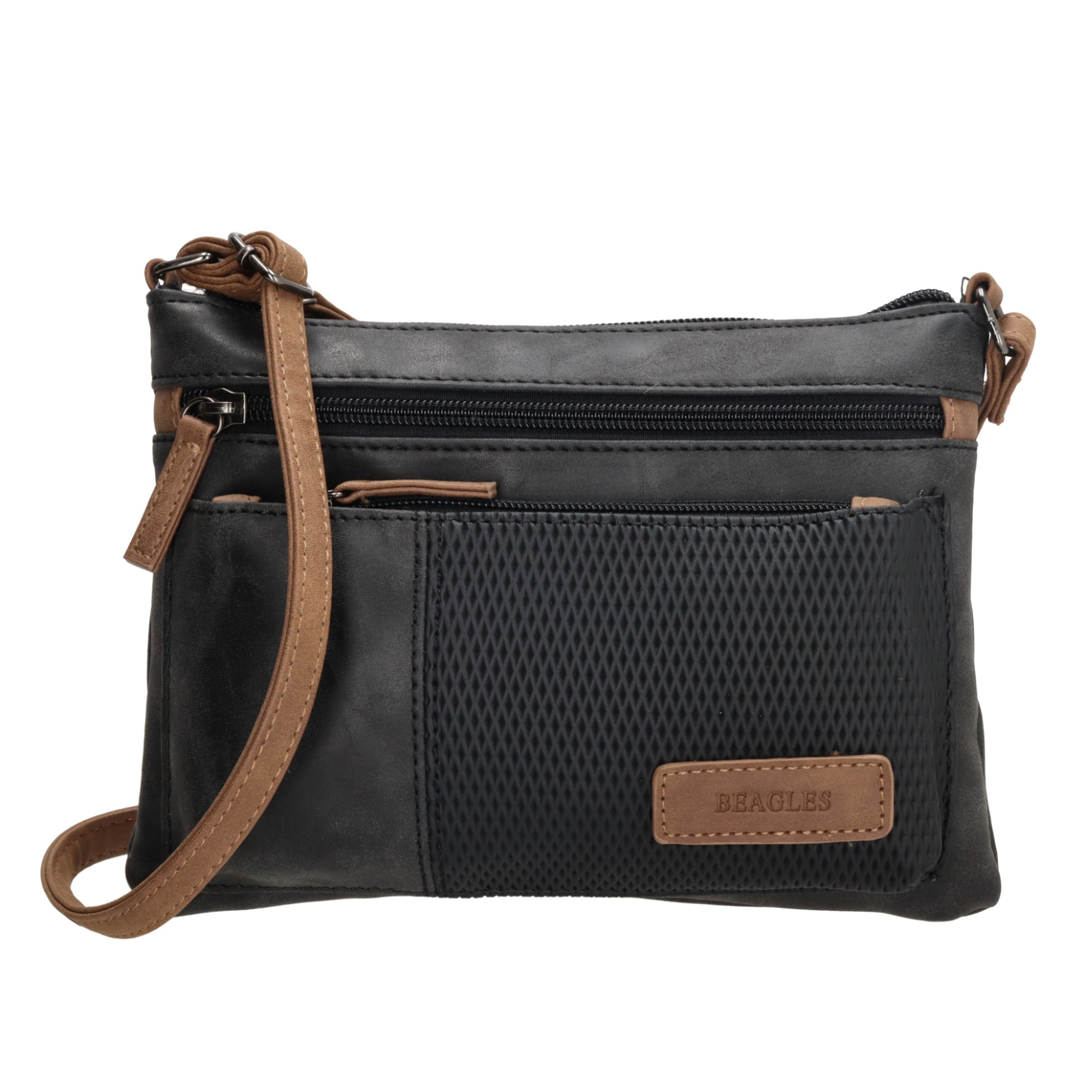 Levně Beagles Brunete dámská crossbody kabelka 24 cm - černá