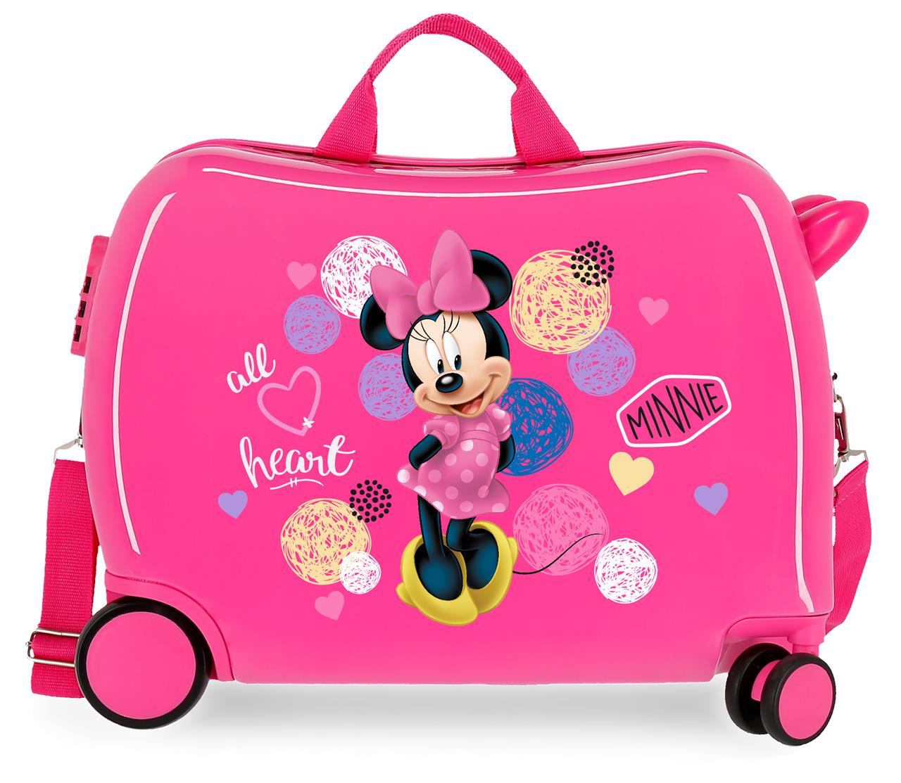 Levně JOUMMABAGS Dětský kufřík na kolečkách - odražedlo - Love Minnie - 34L