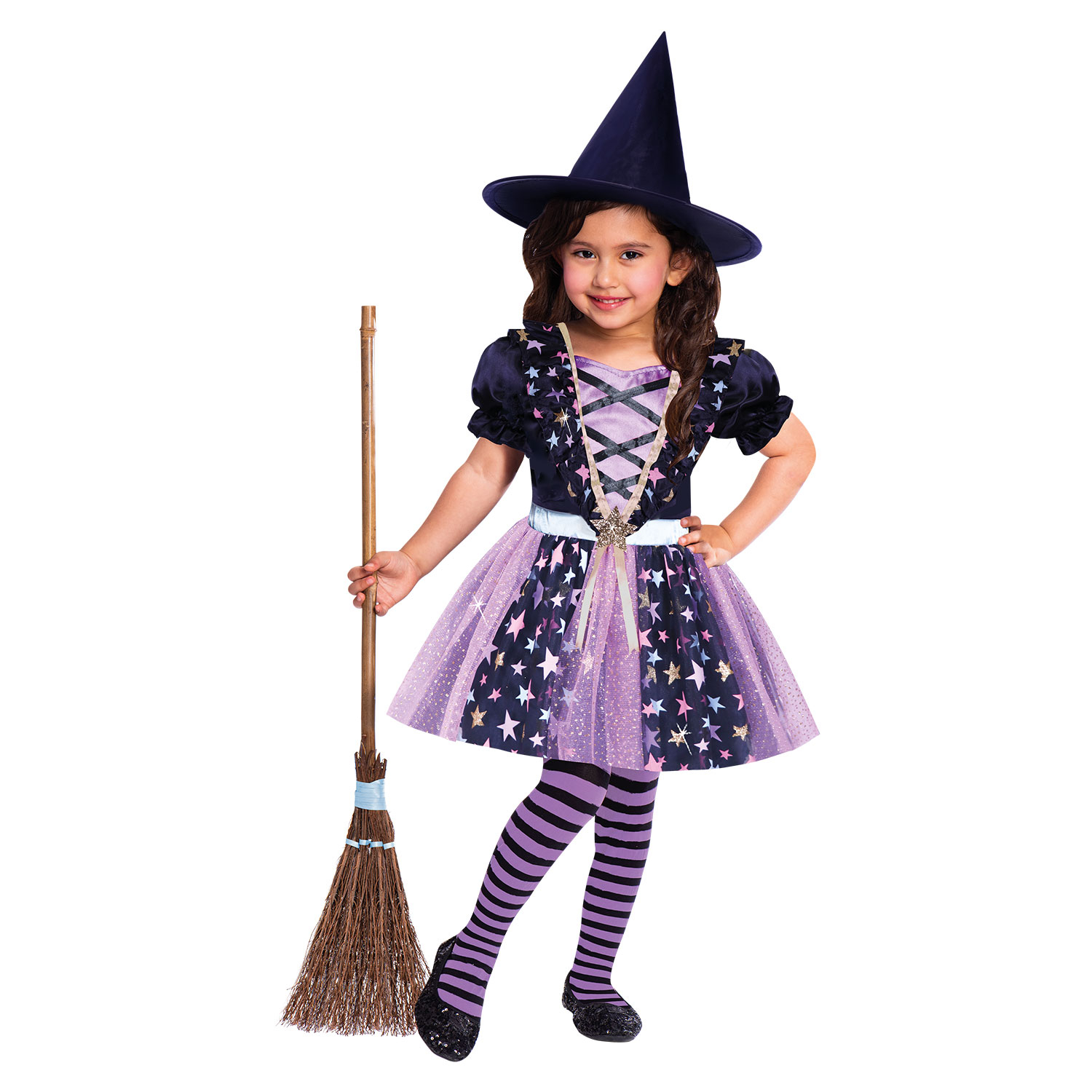 Levně Amscan Dívčí karnevalový kostým hvězdná čarodějnice