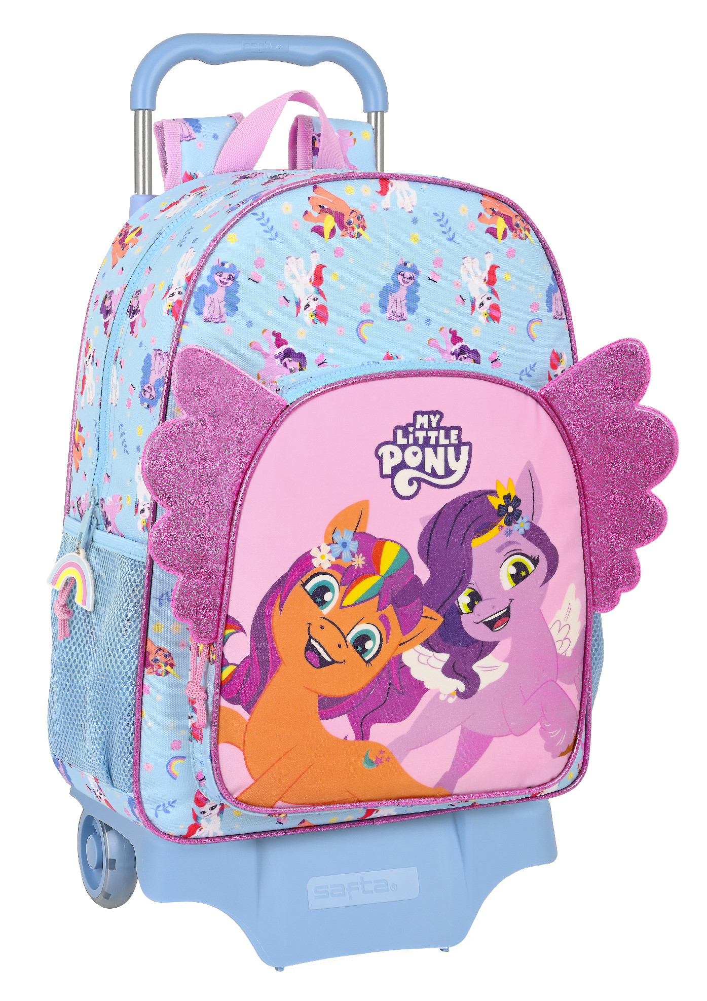 Levně Safta MY LITTLE PONY "WILD & FREE" školní batoh s přídavným vozítkem - 21L