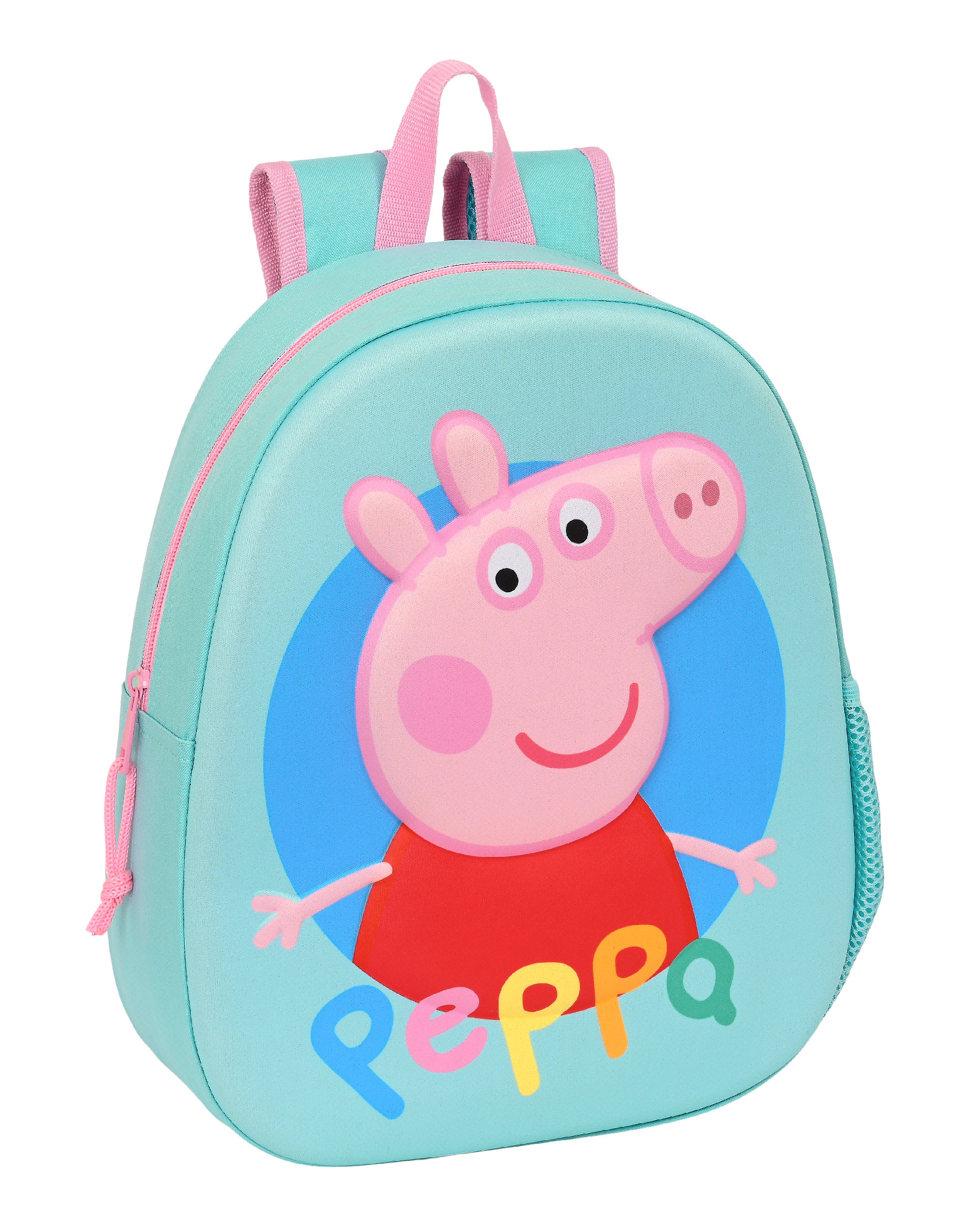 Levně SAFTA předškolní dětský batůžek Peppa Pig - 3D potisk - mint - 8L