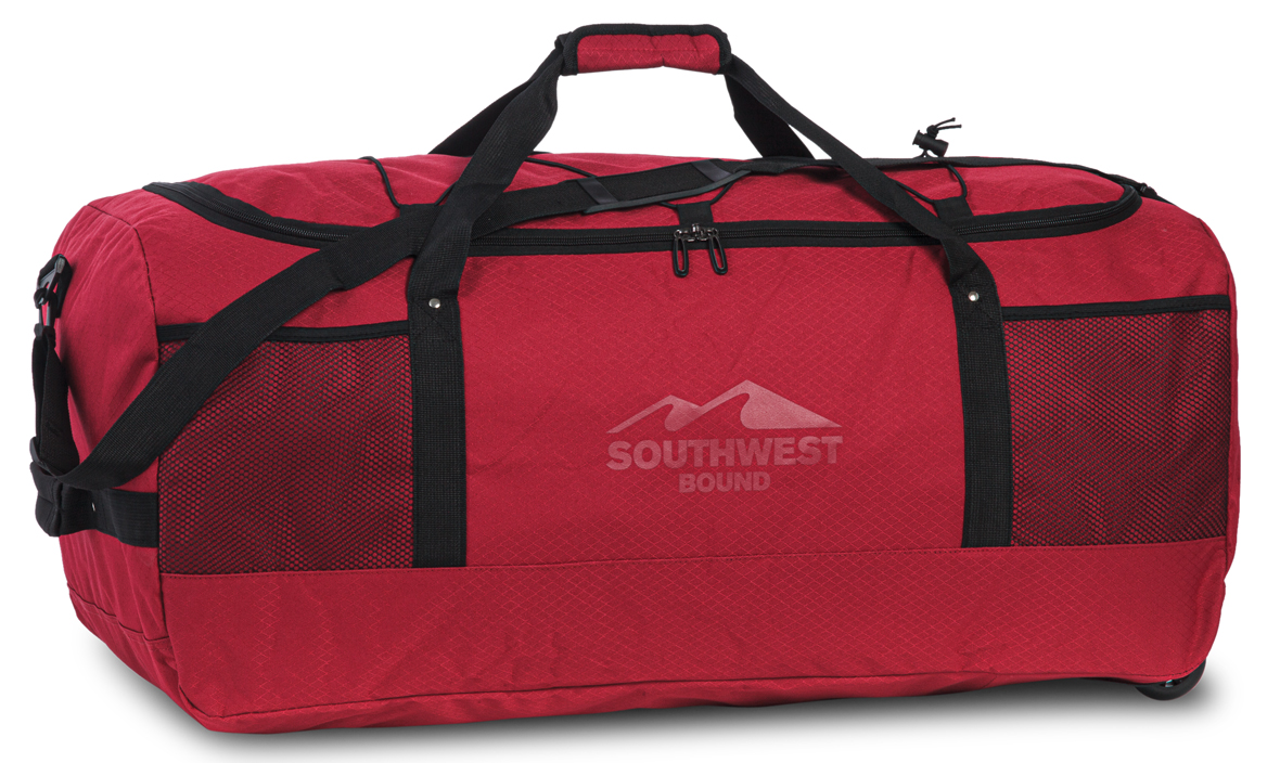 SOUTHWEST BOUND cestovní taška na kolečkách - červená - 80L