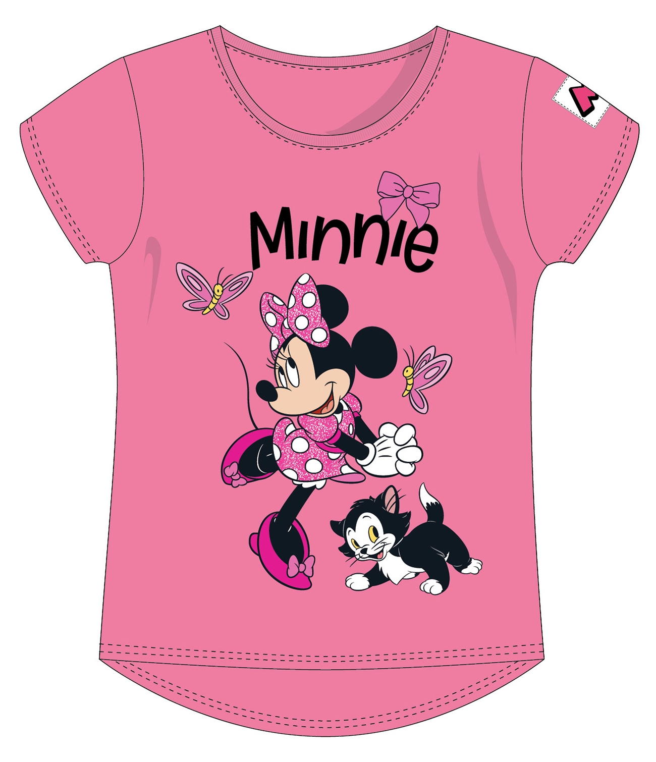 Levně Dětské bavlněné tričko Minnie Mouse Disney - růžové